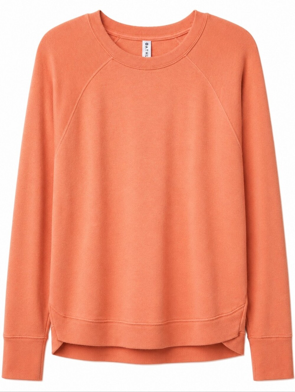 Athleta Peach Modal Sweatshirt Small Cozy Athleisure Lounge Pullover Top Soft